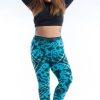 Plus Size HaremPants | Plus Size Diamond Tie Dye Cotton Leggings In Turquoise