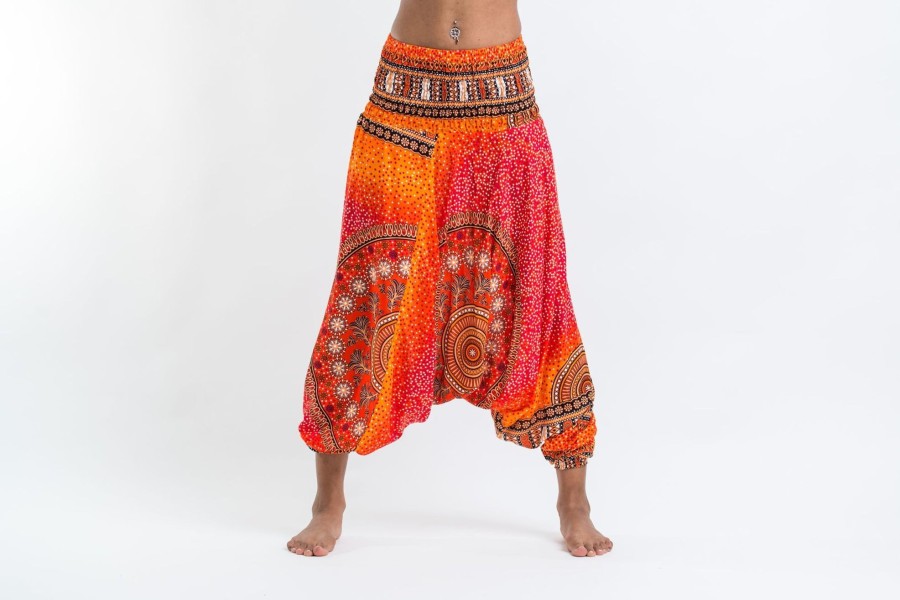 Women HaremPants | Tribal Chakras 2-In-1 Jumpsuit Harem Pants In Orange