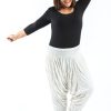 Women HaremPants | Plus Size Crinkled Cotton Harem Pants In White