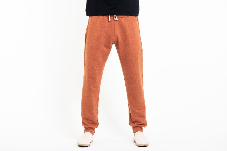 Men HaremPants | Men'S Terry Pants With Aztec Pockets In Orange