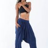 Women HaremPants | Women'S Crinkled Hill Tribe Cotton Harem Pants In Navy