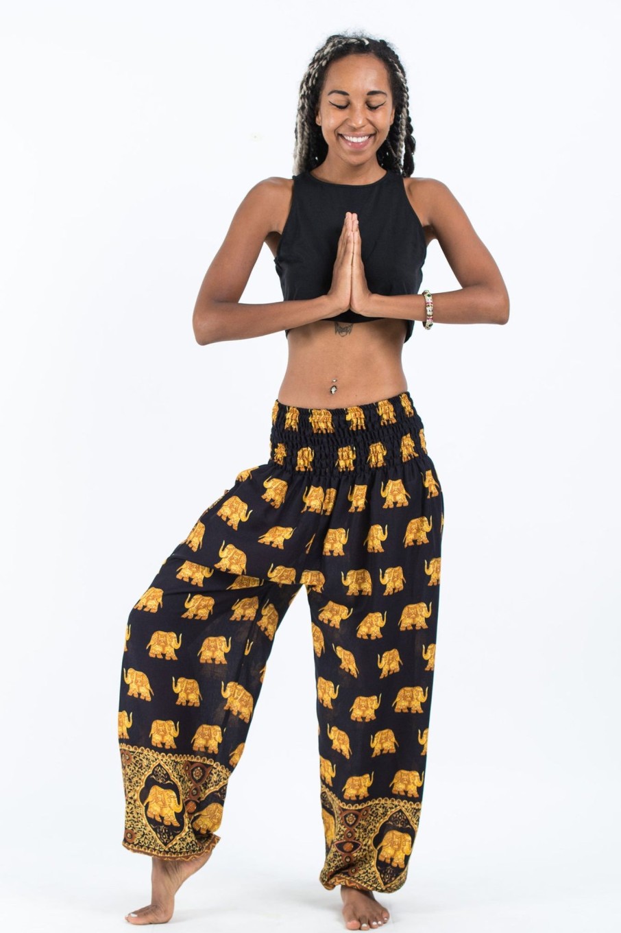 Women HaremPants | Golden Elephant Women'S Elephant Pants In Black