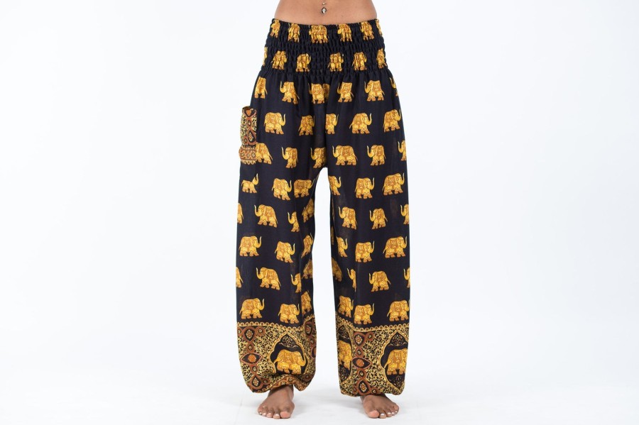 Women HaremPants | Golden Elephant Women'S Elephant Pants In Black