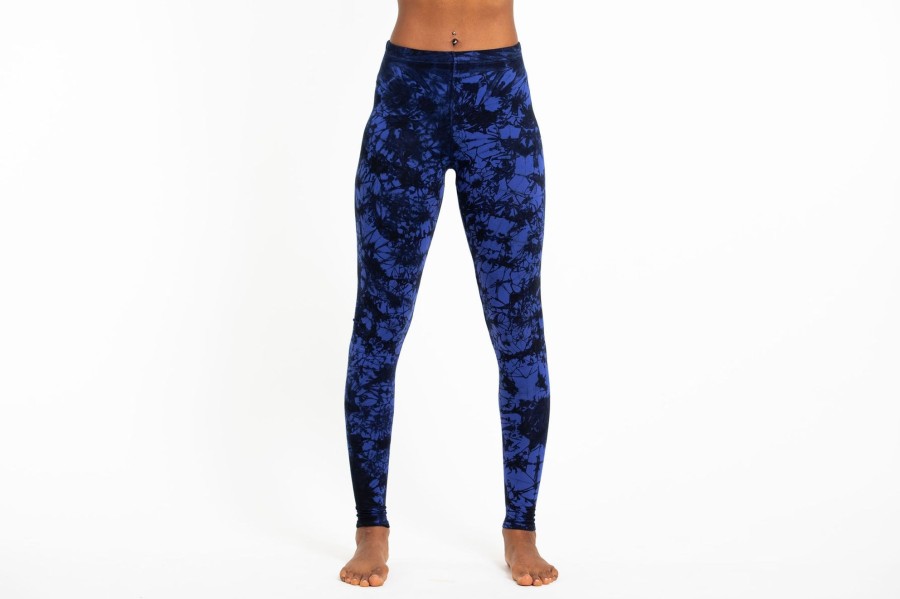 Women HaremPants | Shatter Tie Dye Cotton Leggings In Indigo