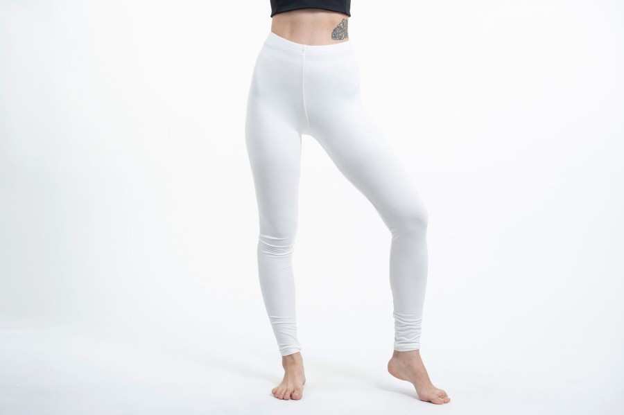 Women HaremPants | Solid Color Cotton Leggings In White