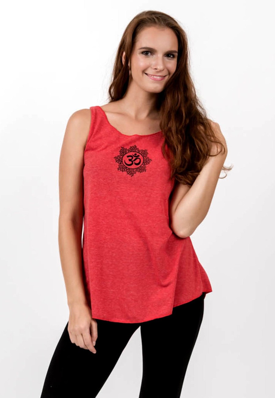 Women HaremPants | Loose Soft Vintage Style Women'S Tank Tops Om Red