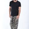 Men HaremPants | Tribal Prints Drop Crotch Men'S Harem Pants In Black