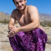 Plus Size HaremPants | Plus Size Paisley Mandalas Drop Crotch Men'S Harem Pants In Purple