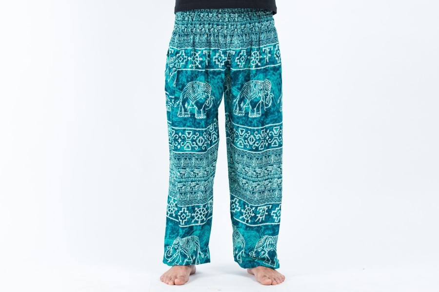 Men HaremPants | Marble Elephant Men'S Elephant Pants In Turquoise