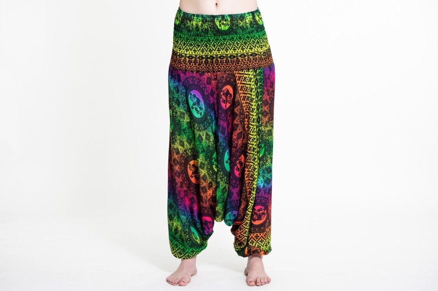 Women HaremPants | Rainbow Elephant 2-In-1 Jumpsuit Elephant Pants In Green