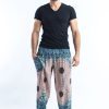 Men HaremPants | Geometric Mandalas Men'S Harem Pants In Silver Gray