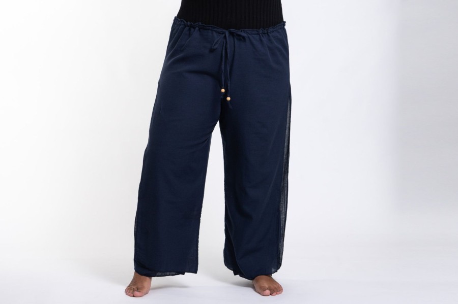 Plus Size HaremPants | Plus Size Women'S Thai Harem Double Layers Palazzo Pants In Solid Navy