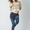 Women HaremPants | Swirls Tie Dye Cotton Leggings In Indigo