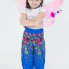 Kids HaremPants | Floral Kids Harem Pants In Ocean Blue