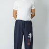 Men HaremPants | Chinese Writing Men'S Thai Yoga Pants In Navy