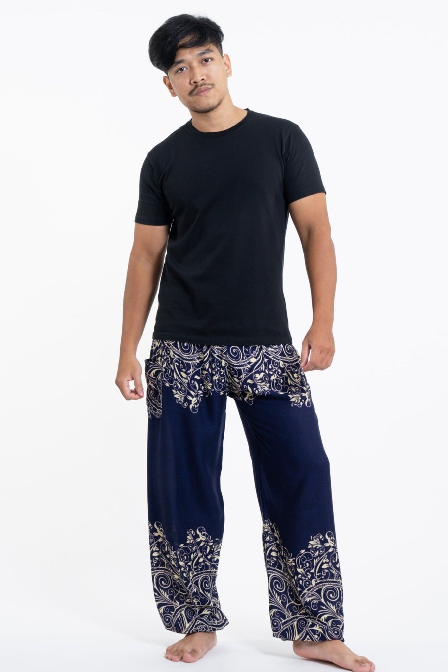 Men HaremPants | Vines Men'S Harem Pants In Blue