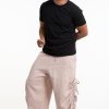 Men HaremPants | Men'S Ribbed Cotton Pants In Pink