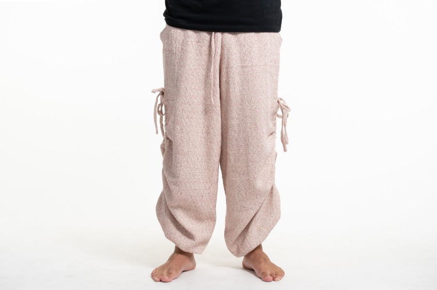 Men HaremPants | Men'S Ribbed Cotton Pants In Pink