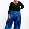 Plus Size HaremPants | Plus Size Paisley Mandalas Women'S Harem Pants In Blue