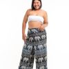 Women HaremPants | Plus Size Divine Elephant Wrap Palazzo Style Harem Pants In Navy