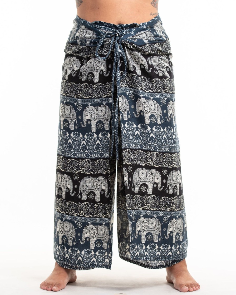 Women HaremPants | Plus Size Divine Elephant Wrap Palazzo Style Harem Pants In Navy