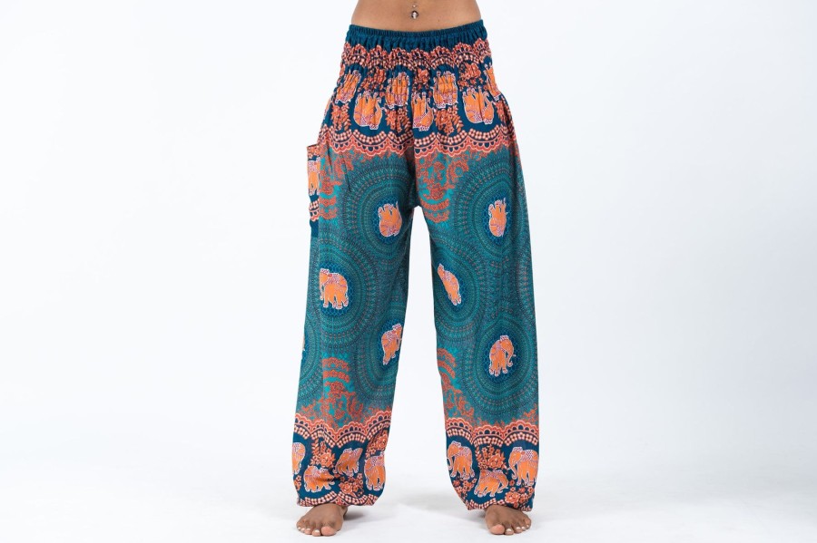 Women HaremPants | Mandala Elephant Women'S Elephant Pants In Turquoise