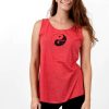 Women HaremPants | Loose Soft Vintage Style Women'S Tank Tops Yin Yang Red