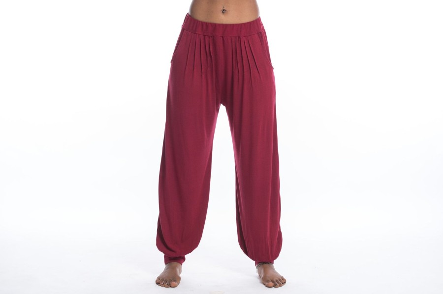 Women HaremPants | Cotton Women Harem Pants In Solid Red