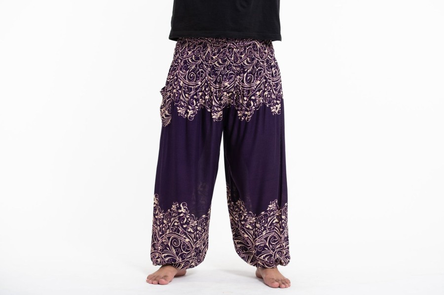 Plus Size HaremPants | Plus Size Vines Men'S Harem Pants In Purple