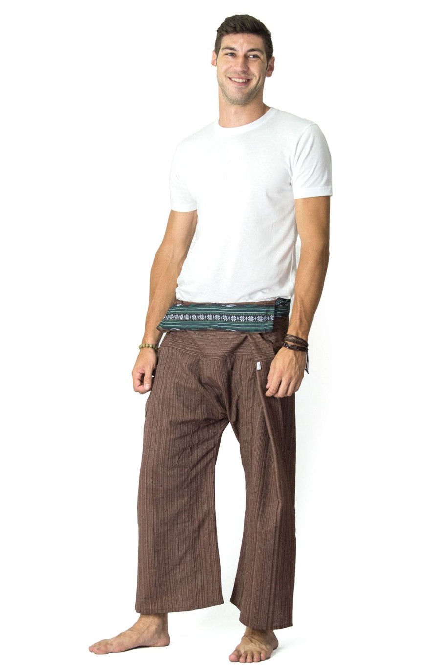 Men HaremPants | Unisex Thai Fisherman Pants In Brown