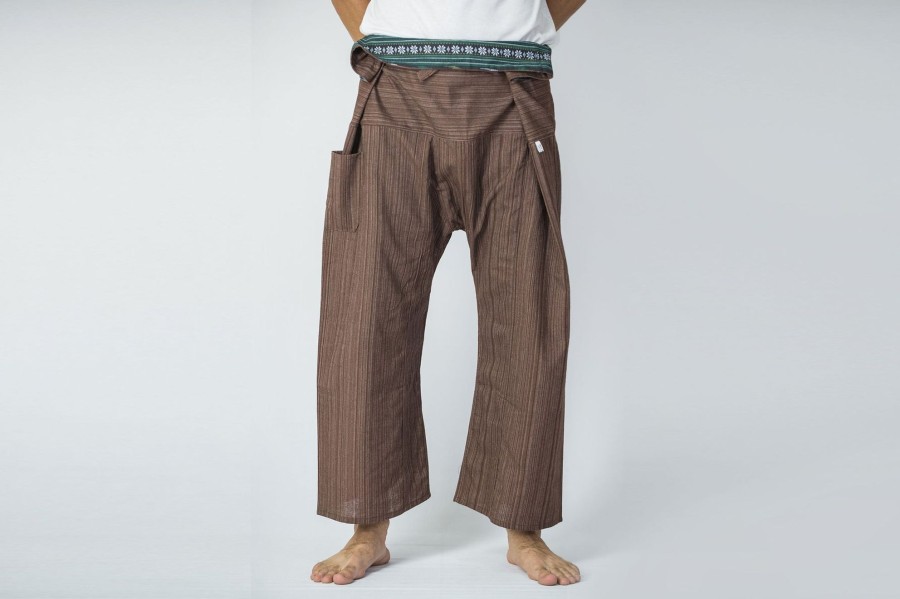 Men HaremPants | Unisex Thai Fisherman Pants In Brown