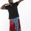 Men HaremPants | Plus Size Geometric Mandalas Drop Crotch Men'S Harem Pants In Red