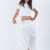 Women HaremPants | Women'S Cotton Tulip Palazzo Pants In White