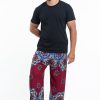 Men HaremPants | Lotus Mandalas Men'S Harem Pants In Red