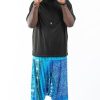 Men HaremPants | Plus Size Tribal Chakras Drop Crotch Men'S Harem Pants In Blue