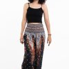 Women HaremPants | Peacock Feathers Women'S Harem Pants In Black