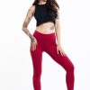 Women HaremPants | Solid Color Cotton Leggings In Red