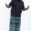 Men HaremPants | Plus Size Marble Elephant Men'S Elephant Pants In Black