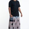 Men HaremPants | Plus Size Paisley Mandalas Men'S Harem Pants In Silver Gray