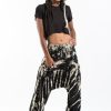 Women HaremPants | Tie Dye Cotton Women Harem Pants In Black White Black And White