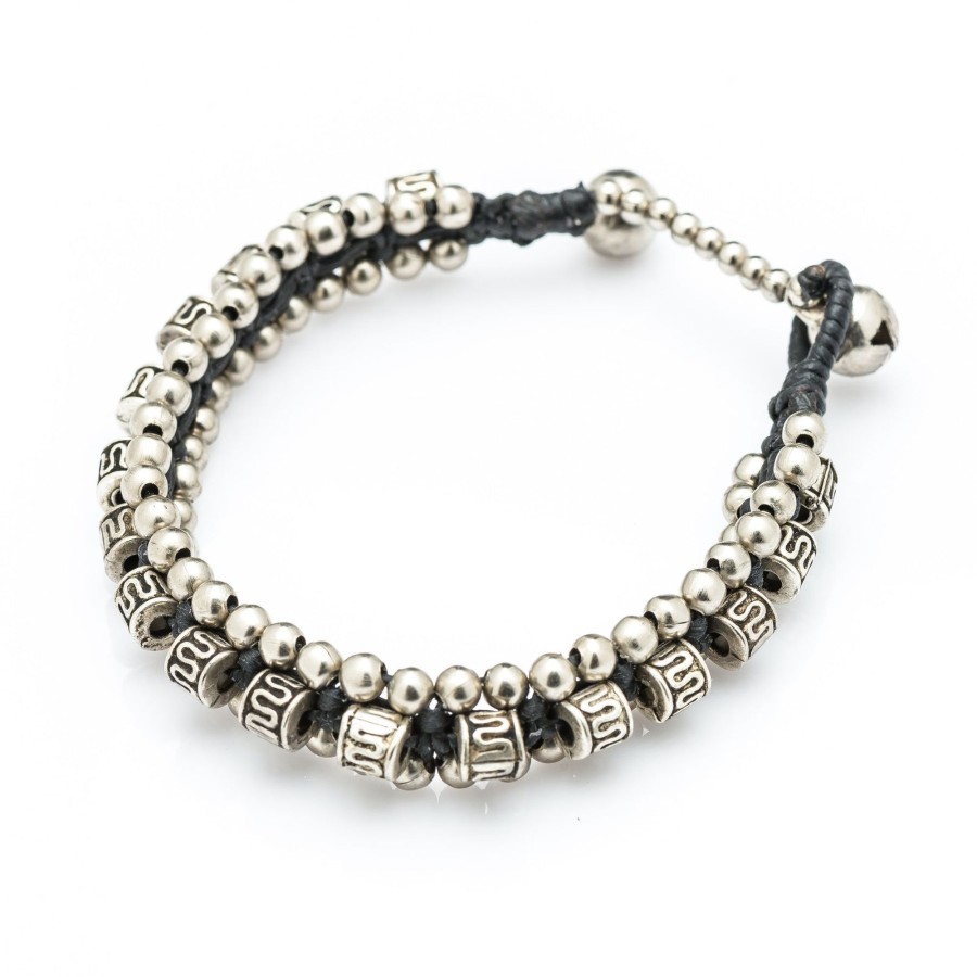 Accessories HaremPants | Hill Tribe Bead And Triple Bead Charm Bracelets Silver