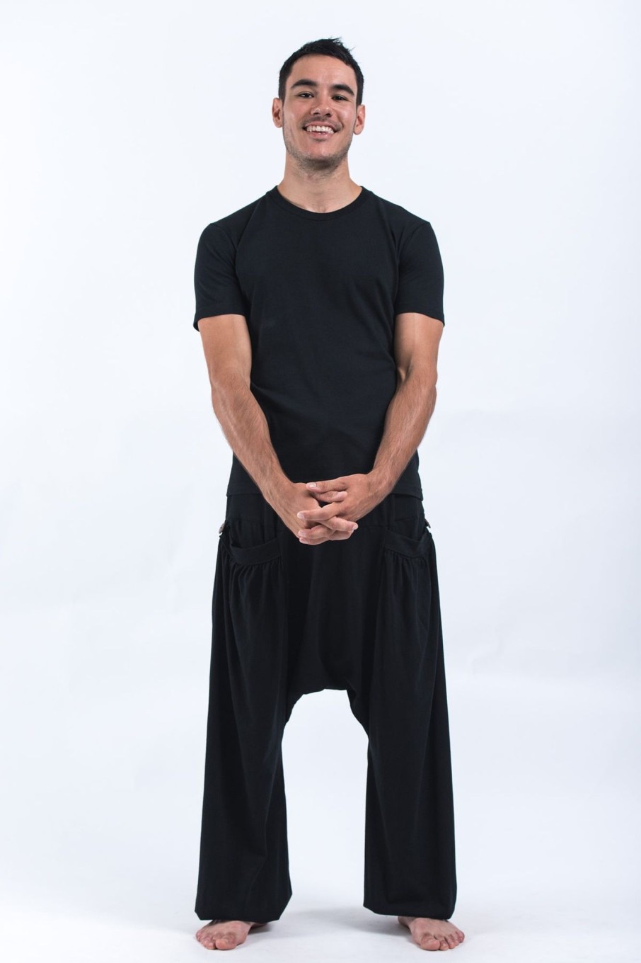 Men HaremPants | Cotton Men Harem Pants In Solid Black