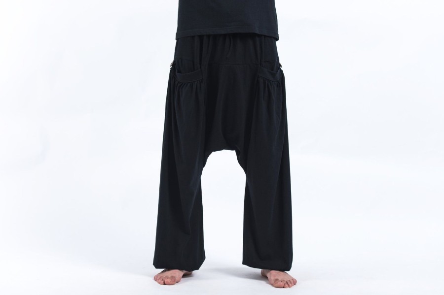 Men HaremPants | Cotton Men Harem Pants In Solid Black