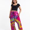 Women HaremPants | Tie Dye Cotton Women Harem Pants In Pink