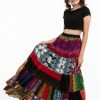 Women HaremPants | Patchwork Long Skirt In Prints Multi