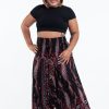 Plus Size HaremPants | Plus Size Paisley Feathers 2-In-1 Jumpsuit Harem Pants In Black