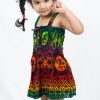 Kids HaremPants | Kids Rainbow Elephant Smock Dress In Orange