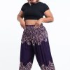 Plus Size HaremPants | Plus Size Vines Women'S Harem Pants In Purple