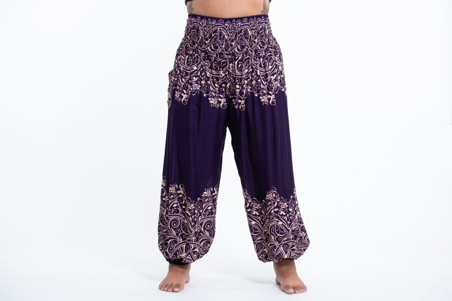 Plus Size HaremPants | Plus Size Vines Women'S Harem Pants In Purple