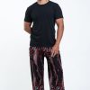 Men HaremPants | Paisley Feathers Men'S Harem Pants In Black